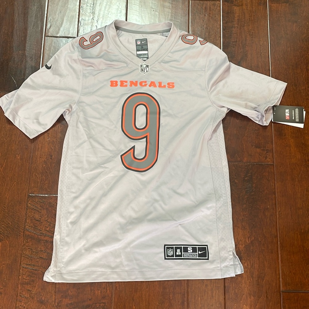 NWT NFL Nike men’s grey Joe burrow bengals jersey